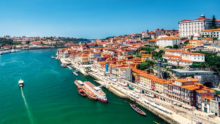 A view over Oporto, Portugal